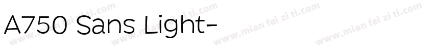 A750 Sans Light字体转换